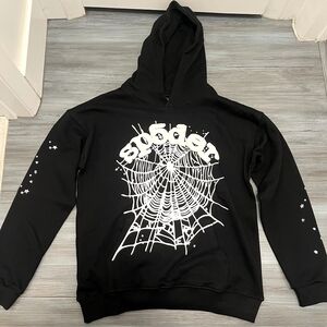 Black and White Sp5der Hoodie Size S